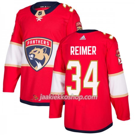 Miehille NHL Florida Panthers Pelipaita James Reimer 34 Adidas 2017-2018 Punainen Authentic
